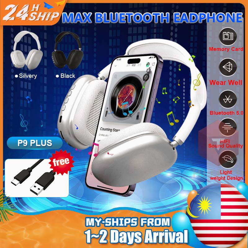 P9 Bluetooth Headphone Wireless headphone Headset Gaming Over Ear Headphones With Mic Wireless Earphone Headfon 藍牙耳機頭戴式