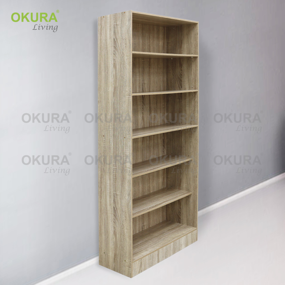 OKURA 3/6 Tier Bely Bookshelf Bookcase Cabinets Display Shelf Multipurpose Shelf Rak Buku Almari Home Living Wood Shelf