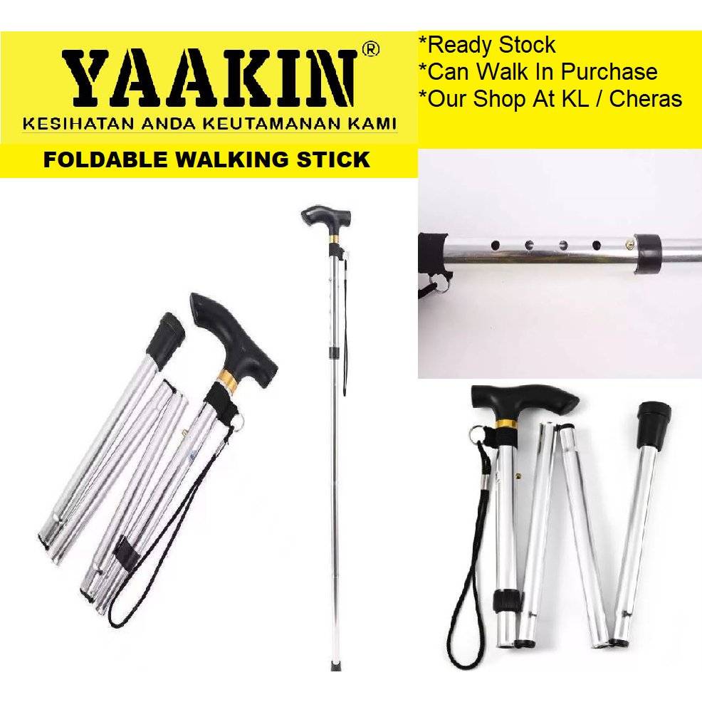 Tongkat Lipat 2023 Medical Foldable Flexible Cane Walker Crutch Aid Mobility for Senior Care/Mountain Tongkat