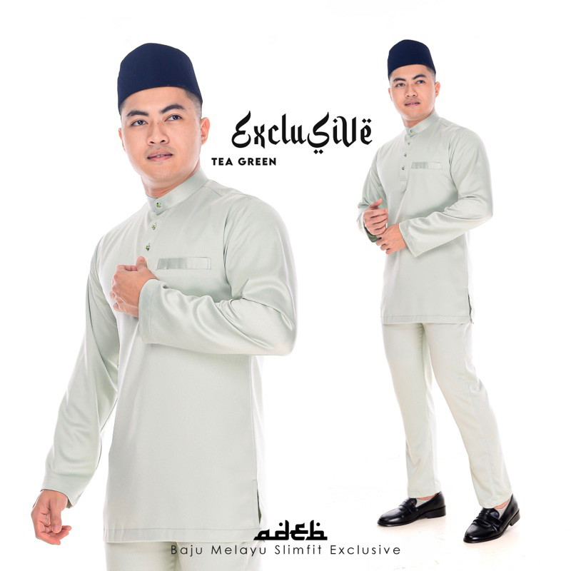 BAJU MELAYU XCLUSIVE TEA GREEN FREE BUTANG Shopee Malaysia