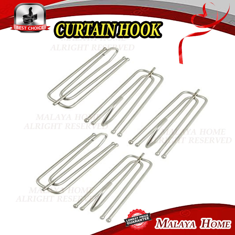 15 15PCS PER PACK Cangkuk Langsir/Curtain Hook/Rail Roller/Eyelet Clip