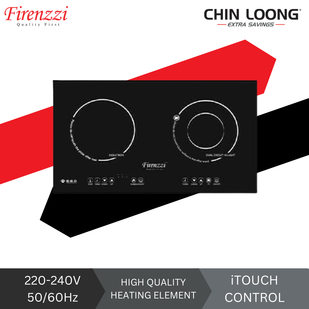 Firenzzi Ceramic And Induction 2 Burner FRD-2077 Electric Hob / Built in Hob / Electric Cooker / Electric Stove