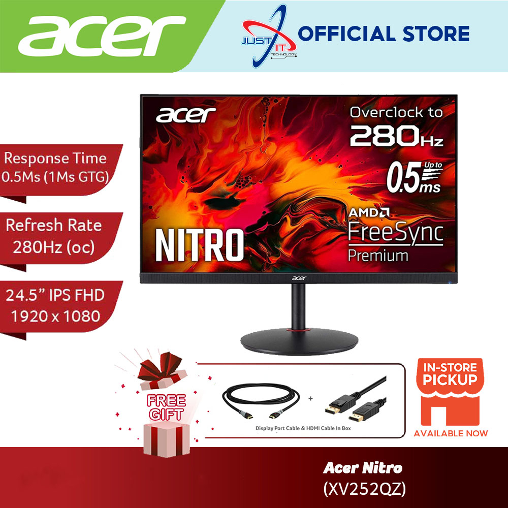 Acer Nitro (XV252QZ (280Hz) / XV252QF (360Hz) 24.5" IPS FHD 0.5Mz HDR ...
