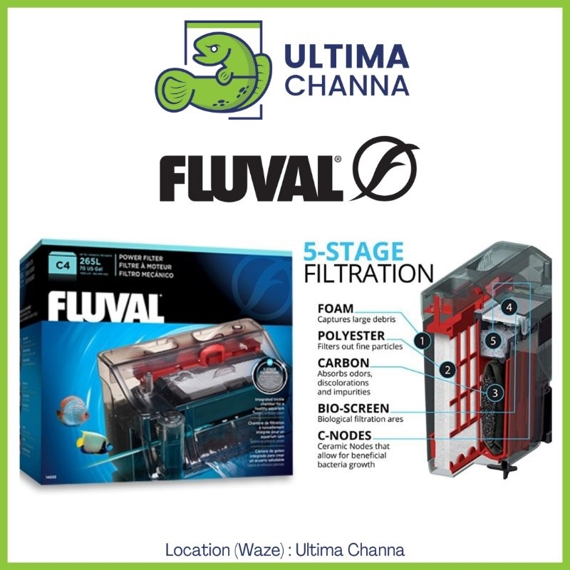 [Free Seachem Matrix] Fluval Hanging Filter 5 stage aquarium filtration