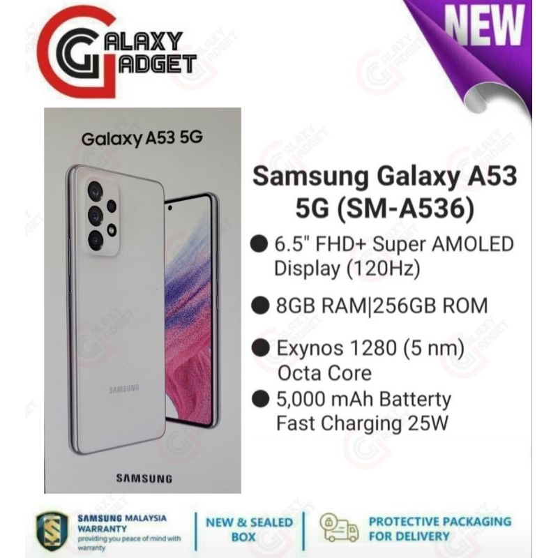 Samsung Galaxy A53 5G (SM-A536)-ORIGINAL BY SAMSUNG MALAYSIA | Shopee ...