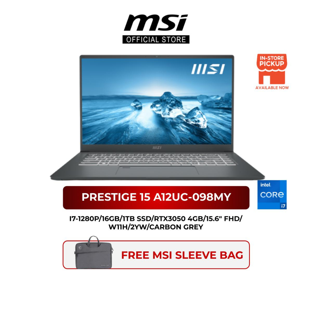 MSI Prestige 15 A12UC Price in Malaysia & Specs - RM6296 | TechNave