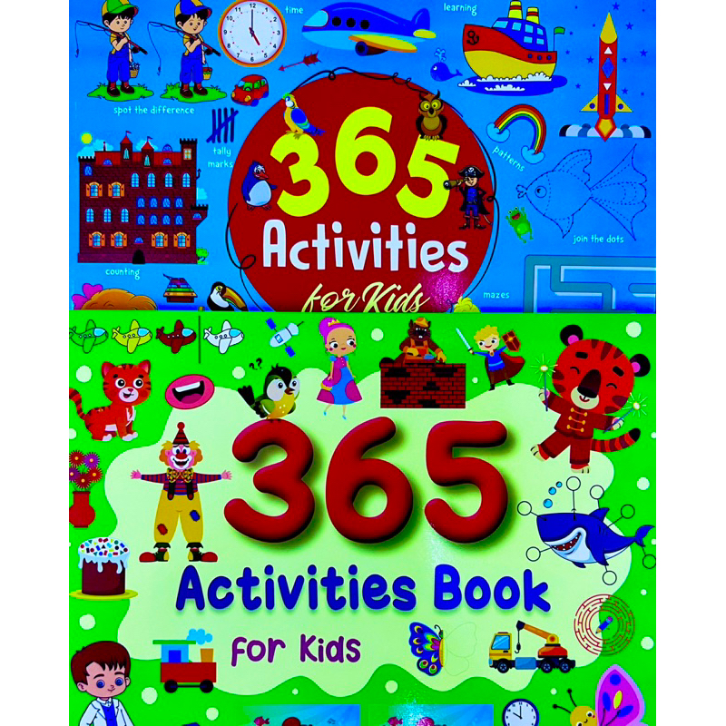 365 Activities Book for Kids Travel in Car Colouring Dot-to-Dot Maze Brain Development QUIET BOOK