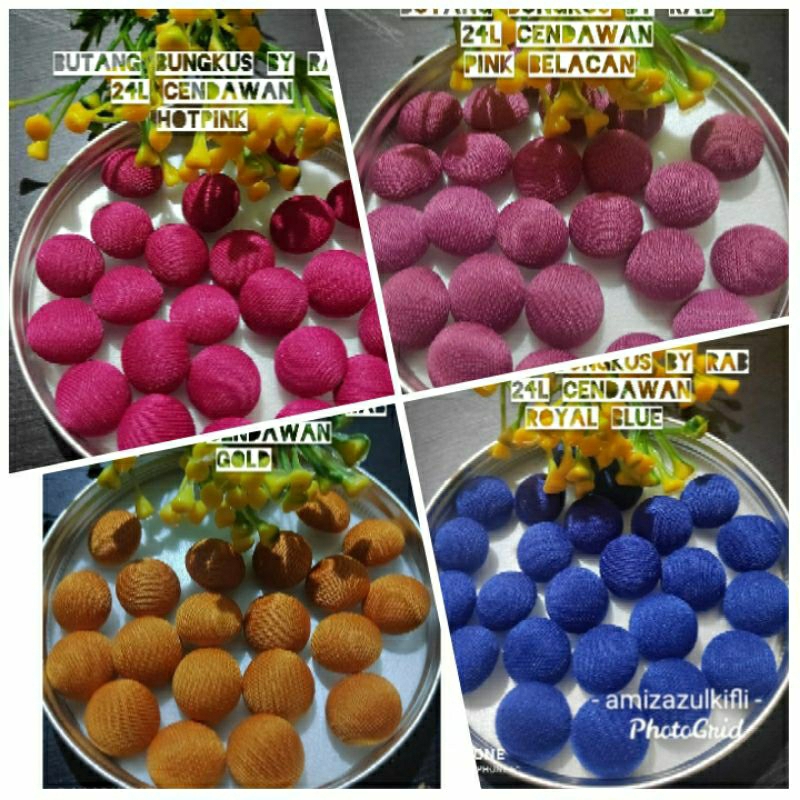 butang balut cendawan 24L butang baju salut butang baju nikah butang baju raya