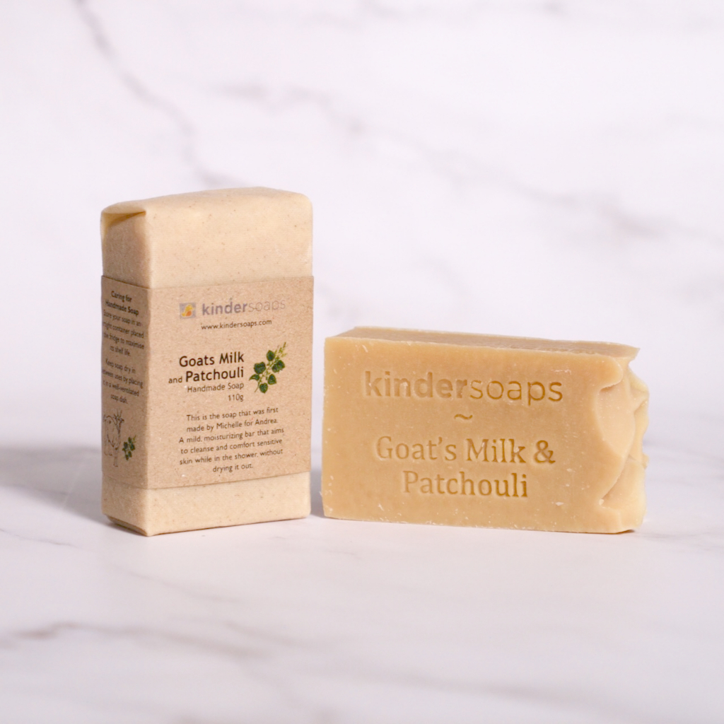 Goat's Milk and Patchouli Soap 100g, helpful for rashprone, inflamed