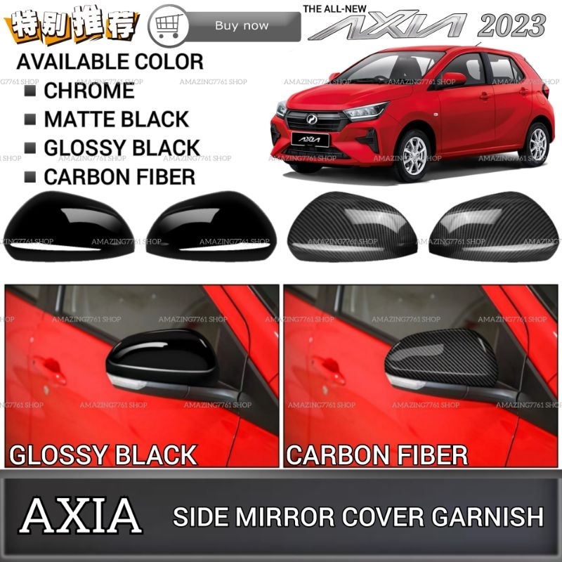 AMAZING PERODUA NEW AXIA 2023 CAR REARVIEW SIDE MIRROR COVER GARNISH