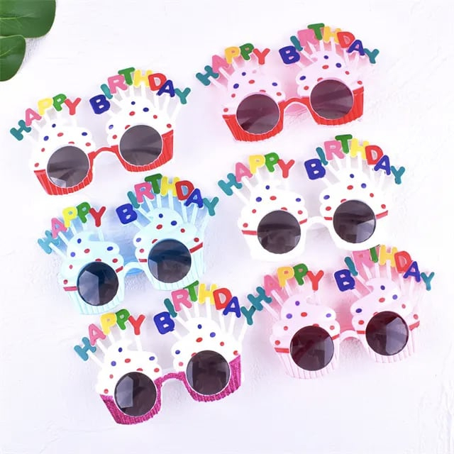 (1pc) Trendy Happy Birthday Party Cute Girl Kids Baby Sunglasses / Funny Party Accessories / Kids Birthday Party