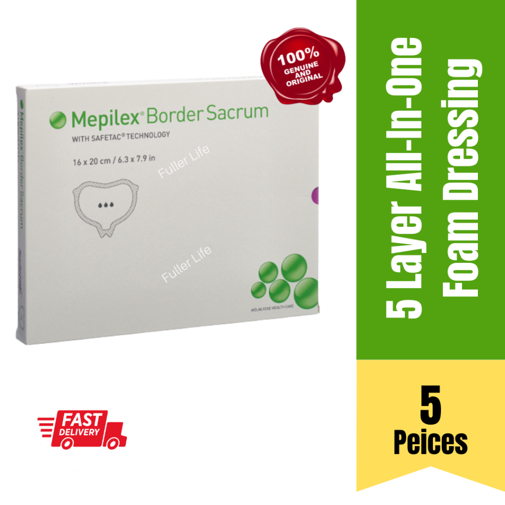 MOLNLYCKE Mepilex Border Sacrum 16x20cm (5s) All In One 5 Layer Foam