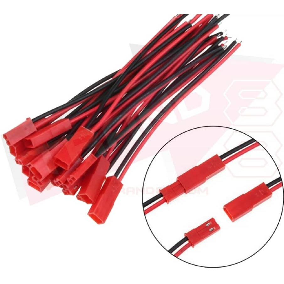 JST CABLE 10CM RC LIPO BATERY CONNECTOR WIRES CABLES PLUG MALE FEMALE 1 ...