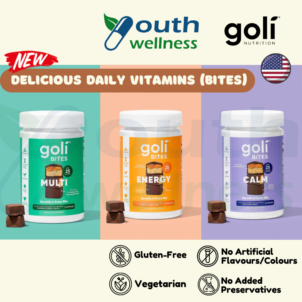 Goli Bites Calm Energy Multi (30's) Vitamin Shopee Malaysia