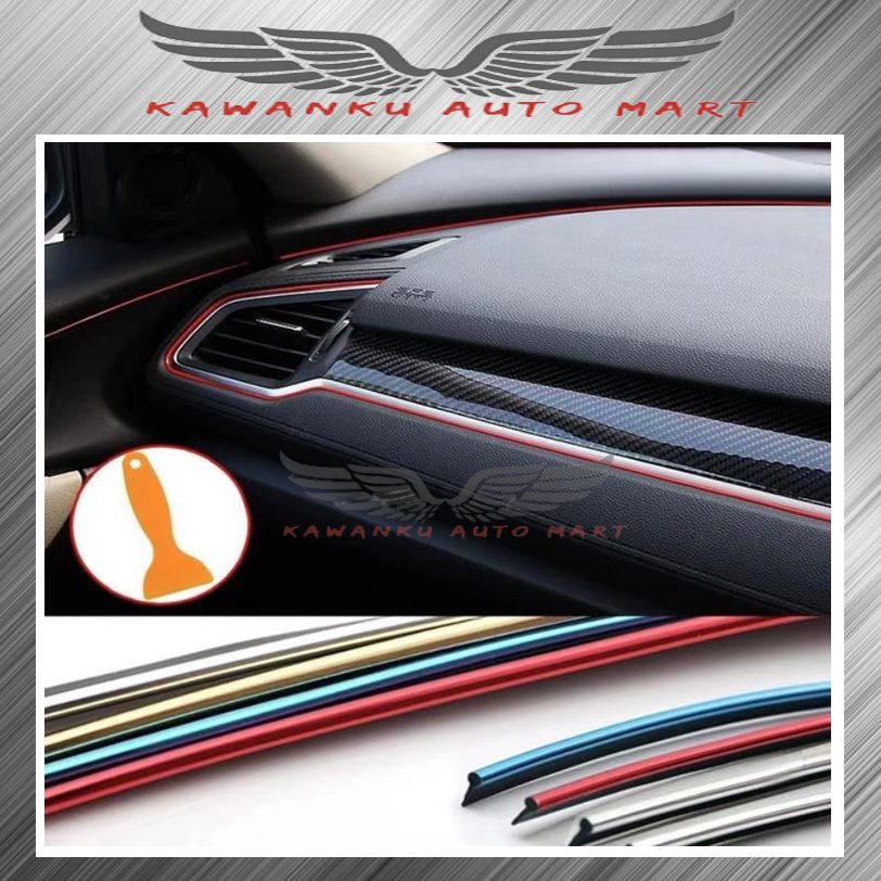 Universal Car Dashboard Line 5meter Car Interior Gap DF Strip Trim Grid