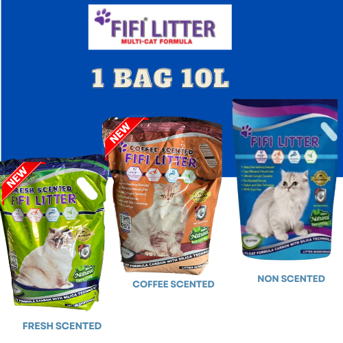FIFI LITTER Pasir Kucing Cat litter Cofee Fresh Scented 10L Shopee Malaysia