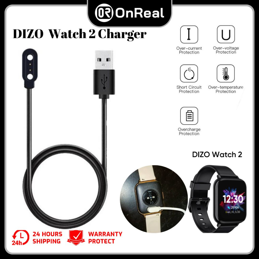 OnReal Realme Dizo Watch 2 (DW2118) / Dizo Watch 2 Sports (DW2121)Smartwatch Charger Cas Jam Smart Watch Pengecas Jam