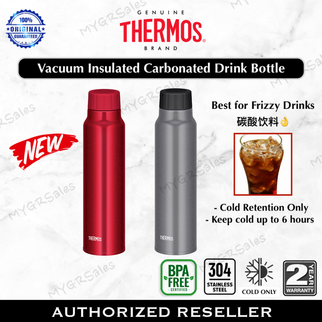 Thermos Vacuum Insulated Stainless Steel Carbonated Drink Bottle 750ml