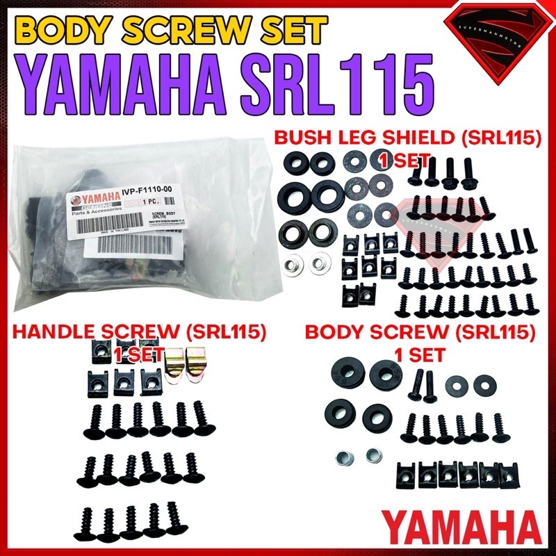 YAMAHA LAGENDA 110 SRL110 SRL 110 SRL 115 SRL115 FI SCREW COVERSET SKRU COVER SET BODY SKRU COVER SET SCREW LAGENDA 115