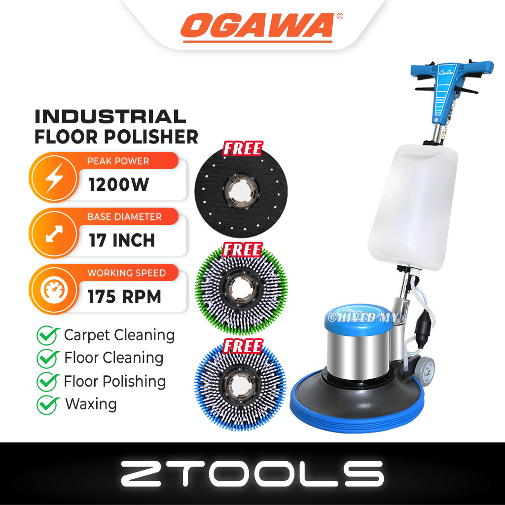 Ogawa 17" MultiFunctional Floor Polisher BF522 Heavy Duty Burnisher