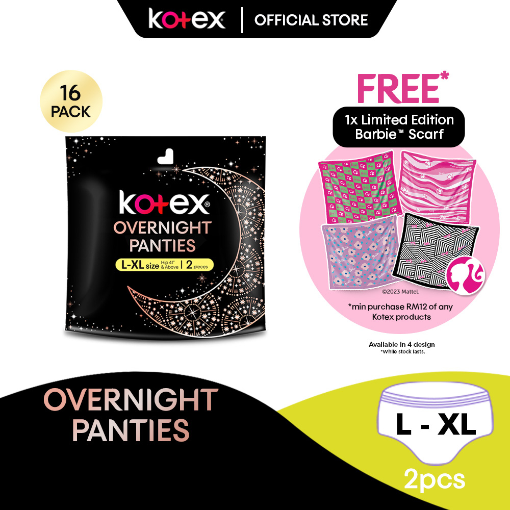 Kotex Overnight Panties L/XL SIZE 2S (16 packs x 2 pcs) Shopee Malaysia