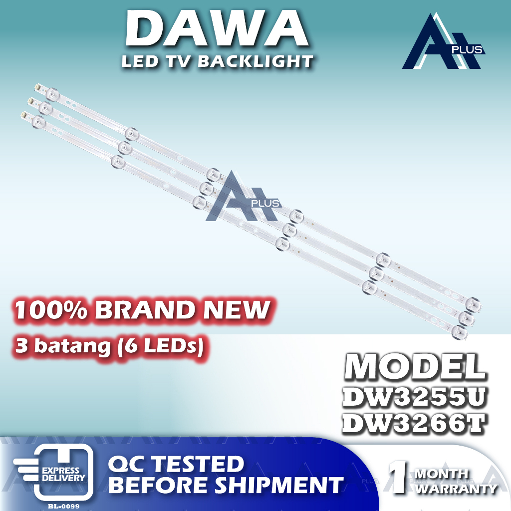 DW3255U / DW3266T DAWA 32" LED TV Backlight 32 INCH Lampu TV