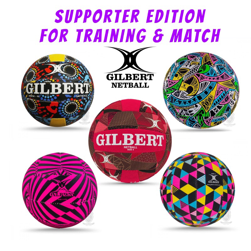 Gilbert Netball - Supporter Ball Training Ball Netball Bola Jaring