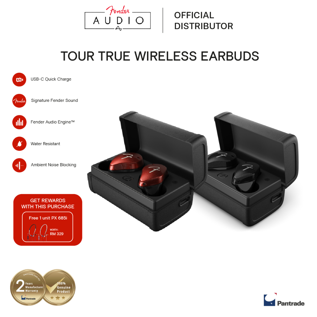 FENDER TOUR True Wireless Earbuds Shopee Malaysia