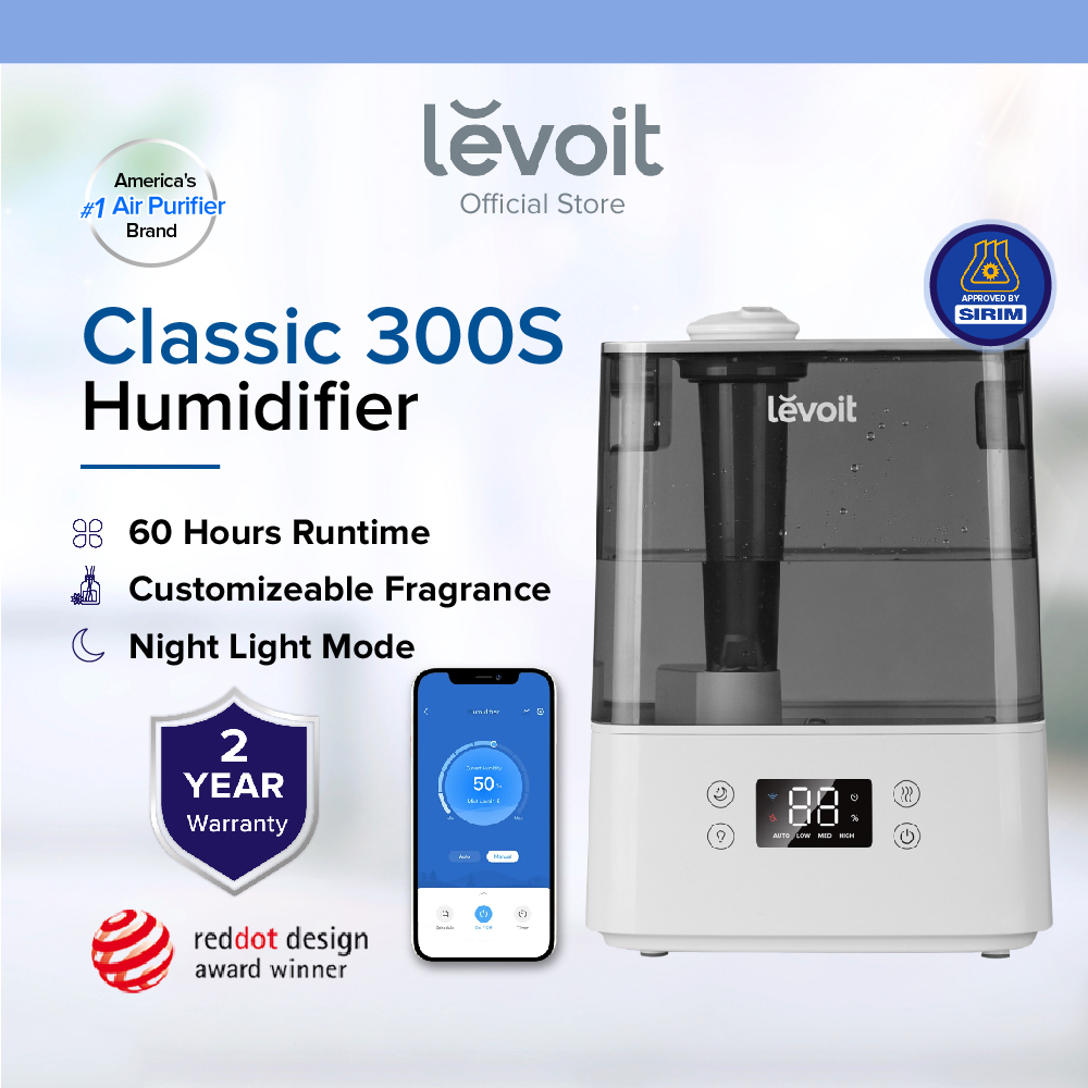 Levoit VeSync Classic 300S Ultrasonic Smart Humidifier and Built in ...