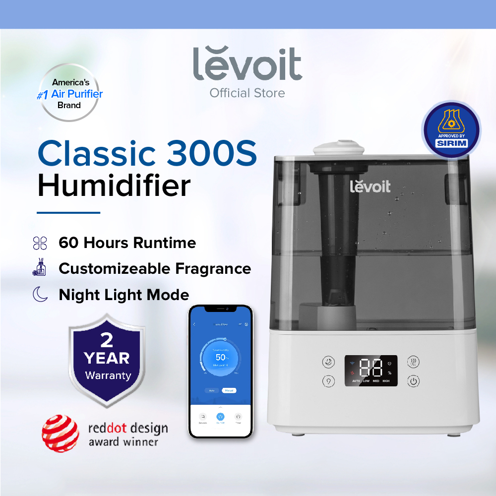 Levoit VeSync Classic 300S Ultrasonic Smart Humidifier and Built in