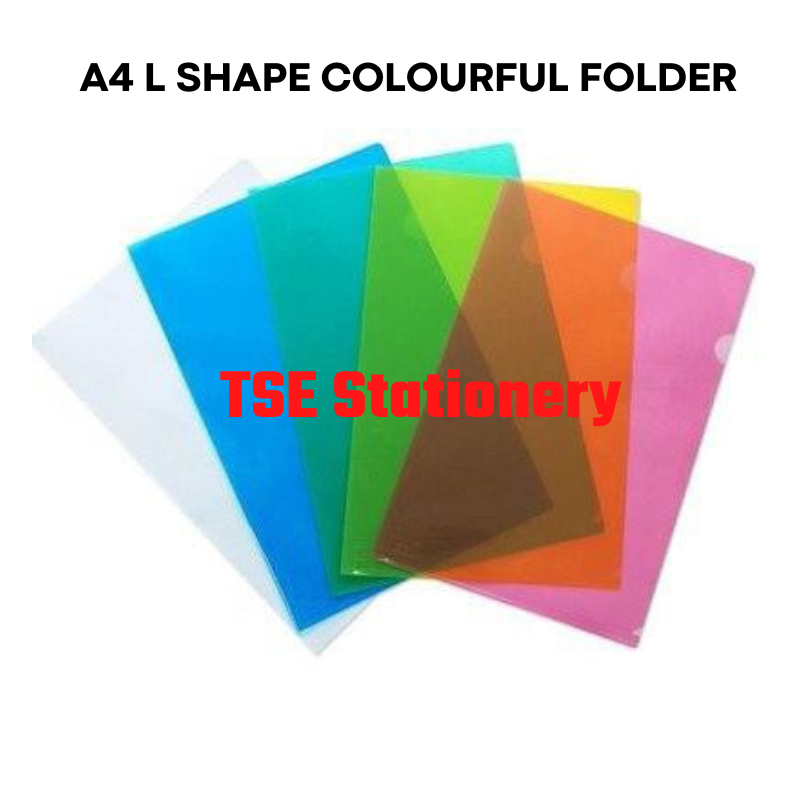 8003 A4 Colour Transparent L Shape Paper Document Folder / Holder ...