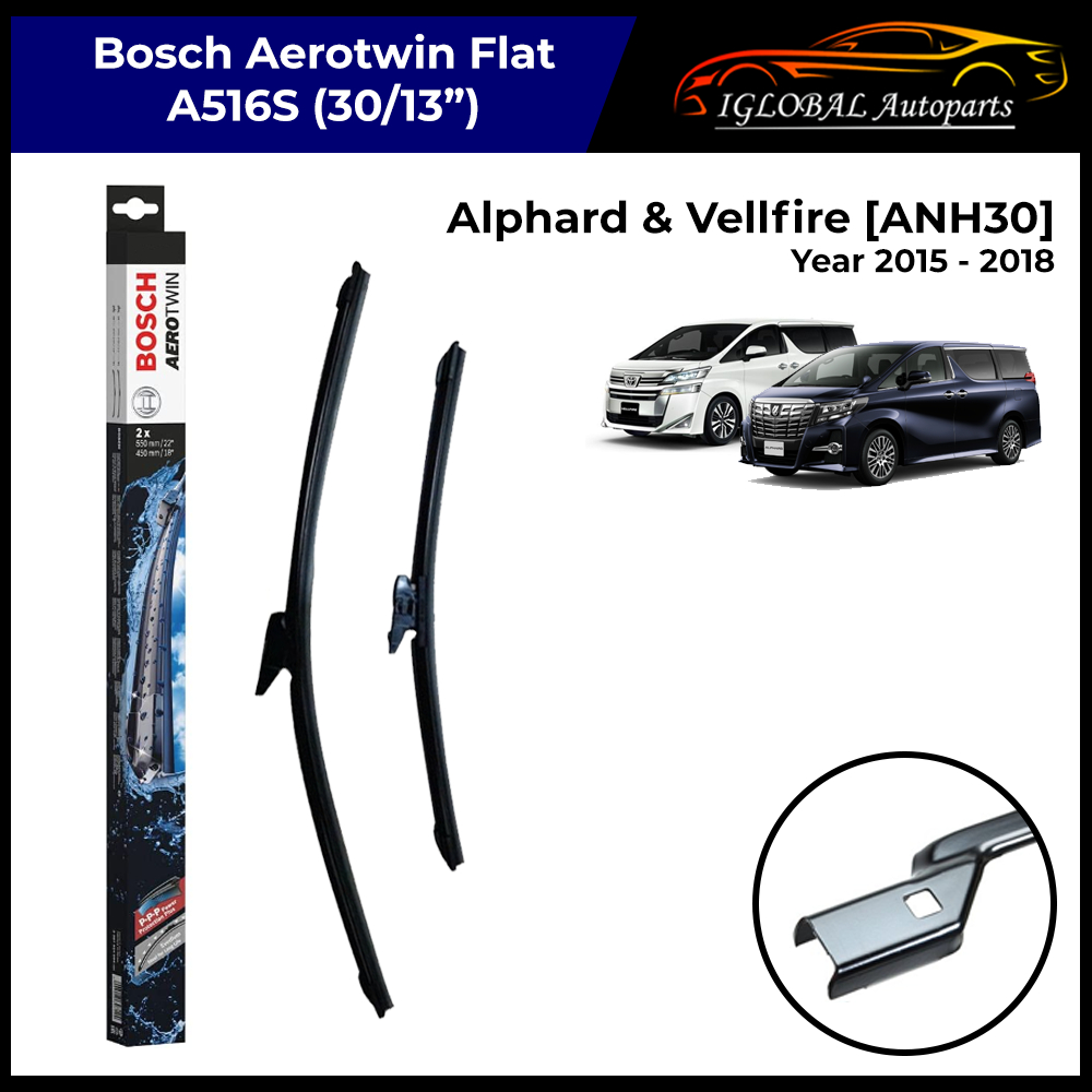 [FOC 1 Towel] Toyota Alphard & Vellfire [ANH30] Year 20152018 A516S Bosch Aerotwin Flat