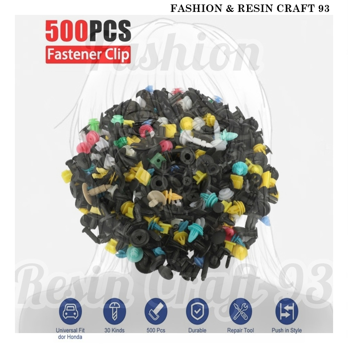 500 X Mixed Auto Car Fastener Clips Bumper Fender Trim Plastic