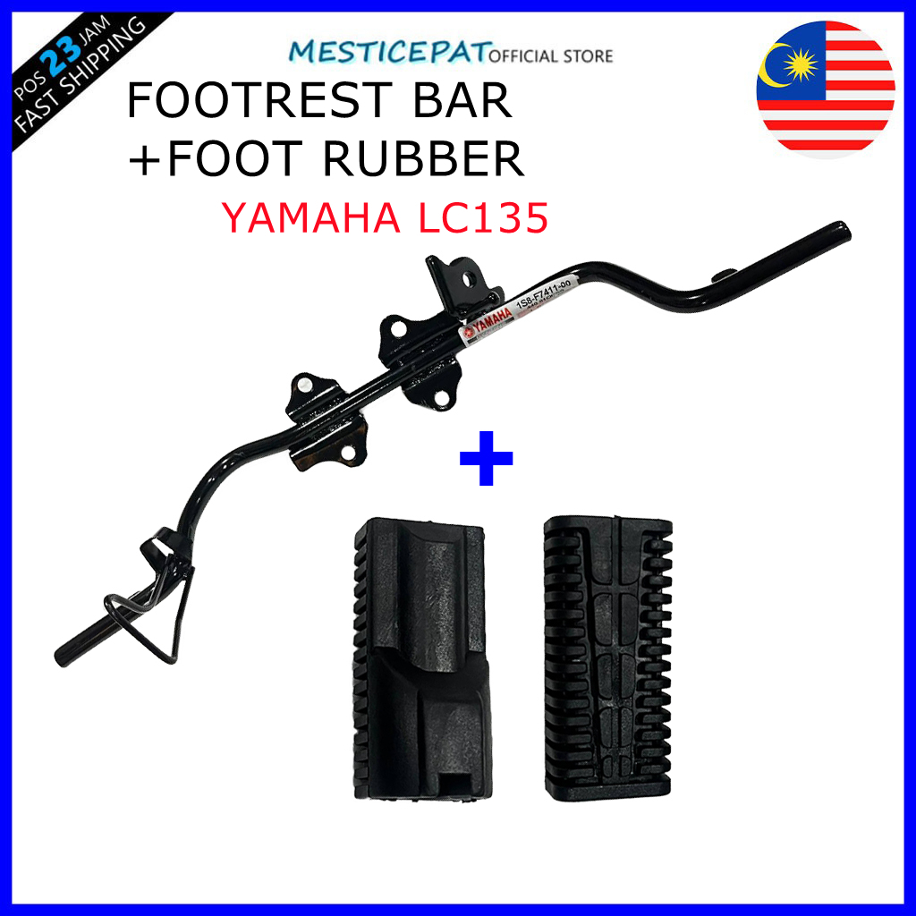 FOOTREST BAR STEP BAR PEMIJAK KAKI BESI RUBBER YAMAHA LC135 Shopee