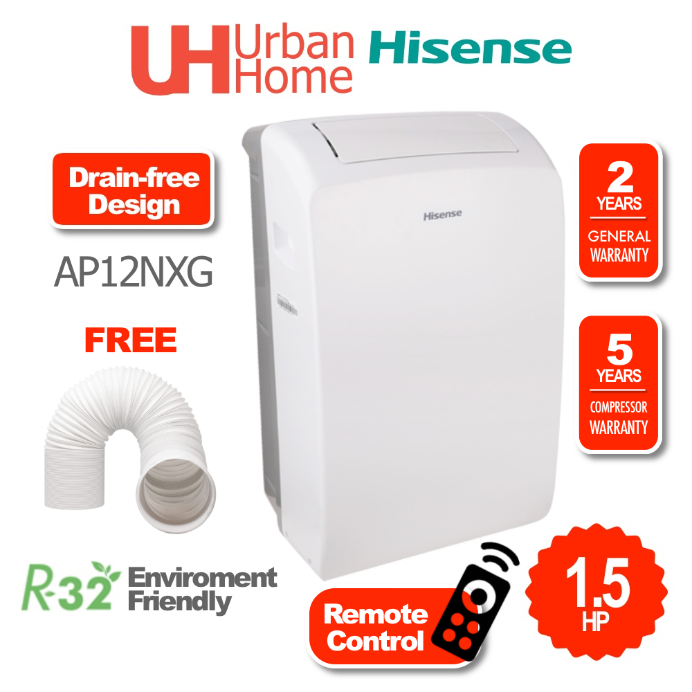 Hisense Portable AirCond R32 Air Conditioner (1.5HP) AP12NXG Shopee Malaysia