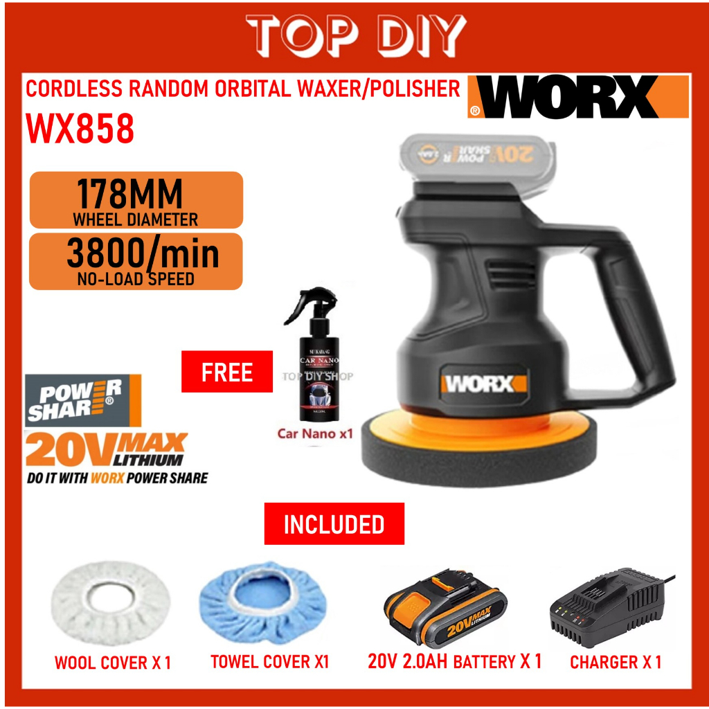 Worx WX858 Polish Car Machine Car Polish Variable Speed Auto Polish