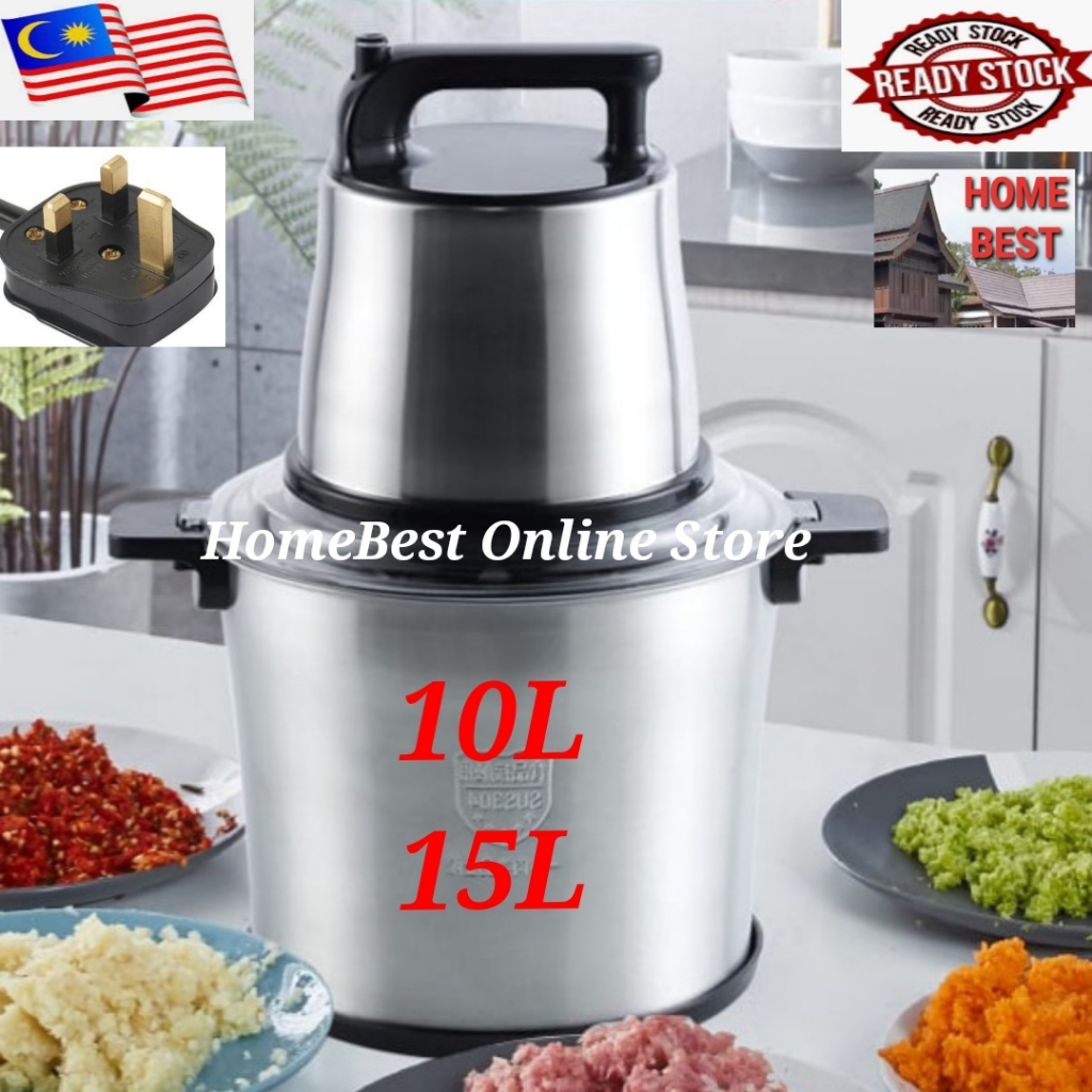 10L /15L  Big Capacity Heavy Duty Blender Grinder Meat Mincer-Pengisar Daging, Cili