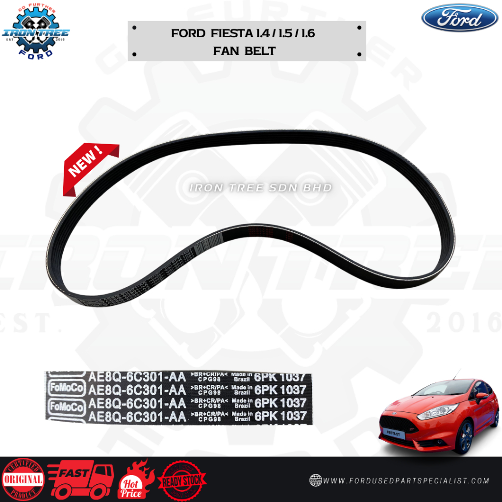 Fan Belt Ford Fiesta 1.4/1.5/1.6/ Ecosport (New)>AE8Q6C301AA