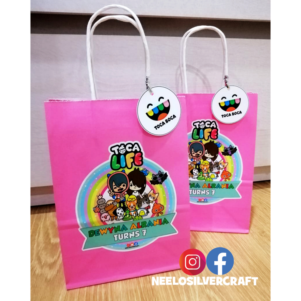 Toca Boca Goodiesbag and Deco for Birthday Party