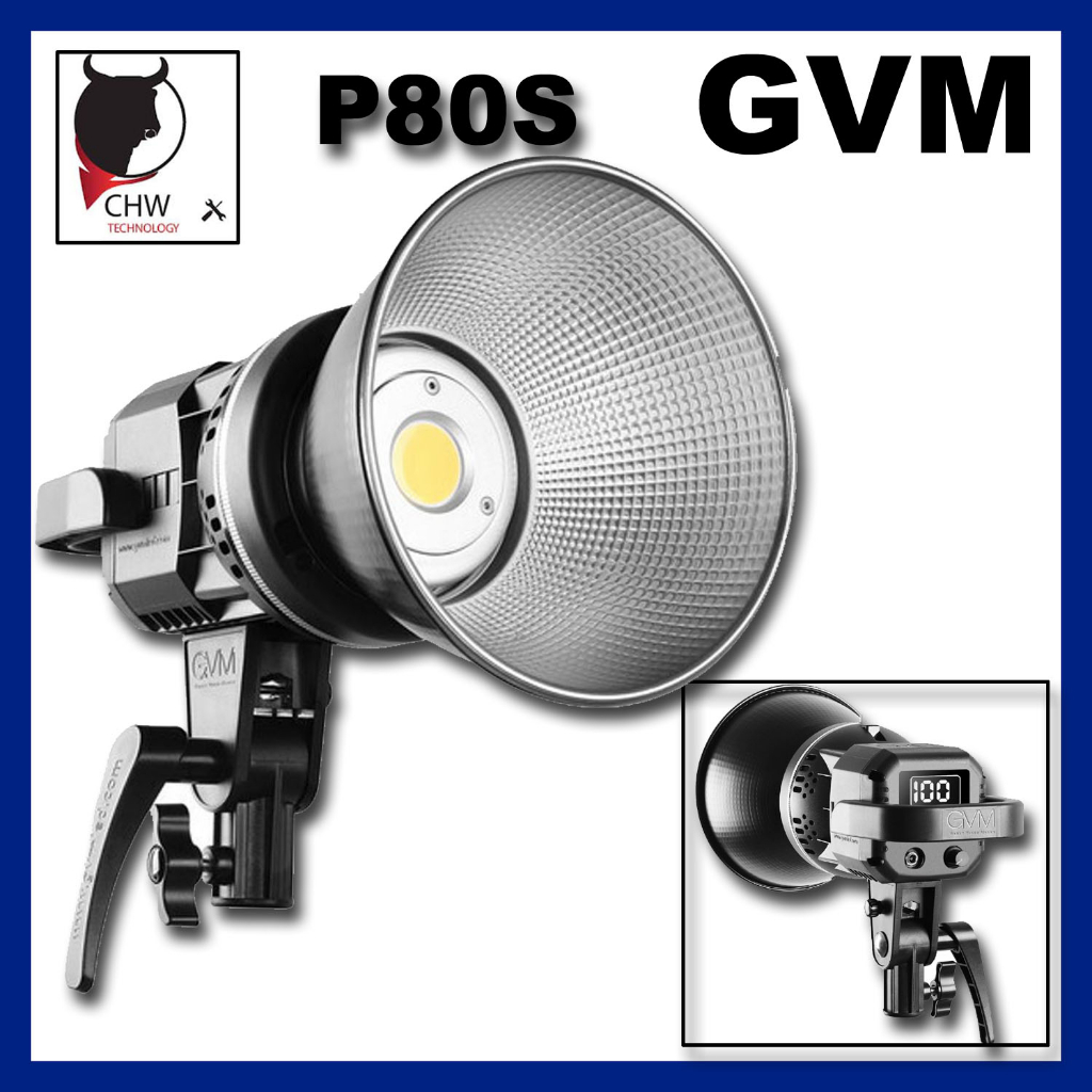 GVM P80S STUDIO VIDEO LIGHT LED WITH SOFTBOX AND LIGHT STAND 5FEET