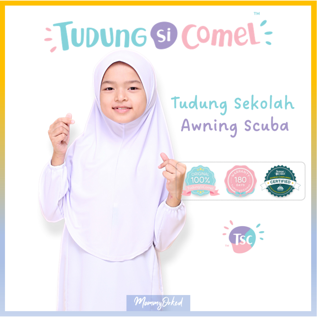 Tudung Sekolah | Awning Scuba Istimewa Tudung Si Comel Tudungsicomel sarung lycra putih