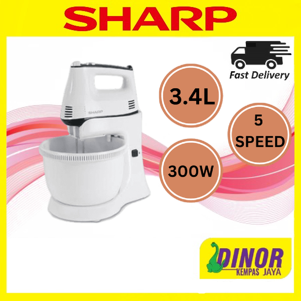 Sharp 3.4L Stand Mixer 5 Speed EMS60WH / EMS60WH Shopee Malaysia