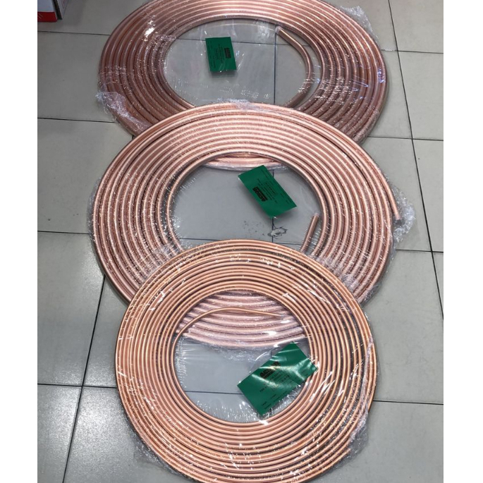 (Loose Cut / Feet) ACSON Aircond Copper Pipe 1/4 , 3/8 , 1/2, 5/8 Inch X 0.61mm Copper Tube Acson & Normal Copper Tube