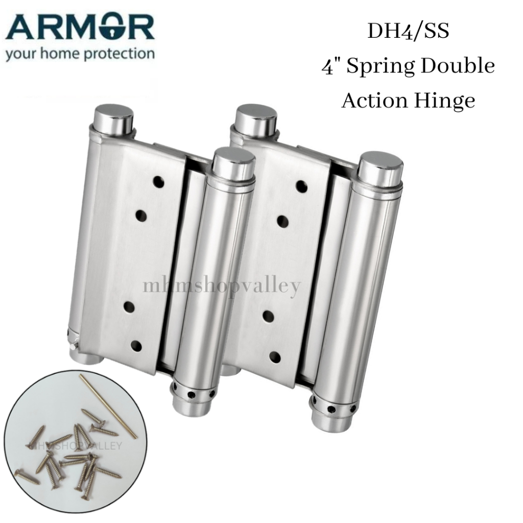 Stainless Steel 304 ARMOR ADHDH4 Hinges Door Double Action Spring
