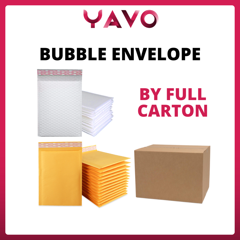 YAVO Bubble Envelope Full Carton Bubble Mailer White Matte Kraft Courier Bag Packaging Bag Bubble Wrap Mailer