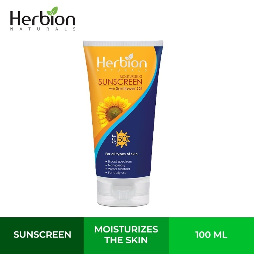 Herbion Naturals Moisturising Sunscreen with Sunflower Oil Broad Spectrum SPF50