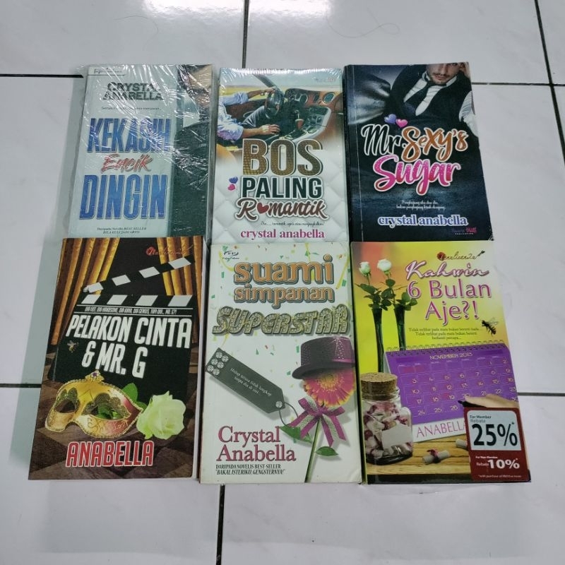 bos paling romantik | suami simpanan superstar | mr sexy sugar | pelakon cinta & mr. G - crystal anabella preloved