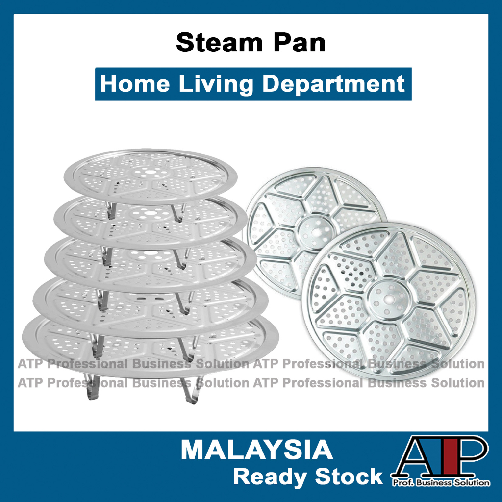 Stainless Steel Steamer Plate Steaming Tray Hidangan Kukus Stainless