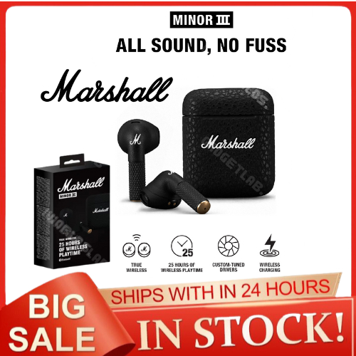 Marshall MINOR III TWS True Wireless Blue-tooth Headset Subwoofer Waterproof Music In-ear headphones TWS Stereo