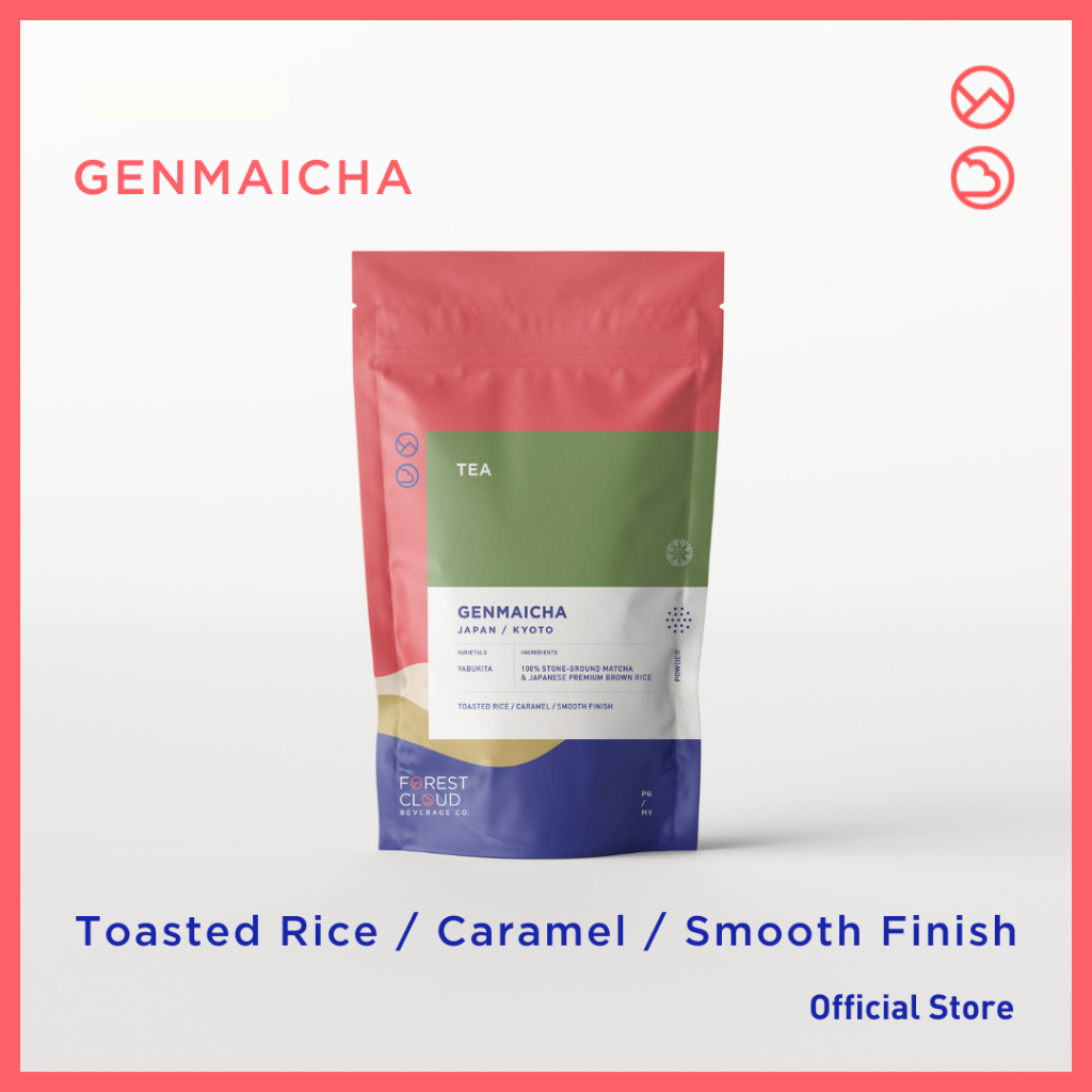 Forest Cloud Genmaicha Powder | Blend of Uji Matcha and Japanese Brown Rice | Imported from Kyoto Japan No Sugar